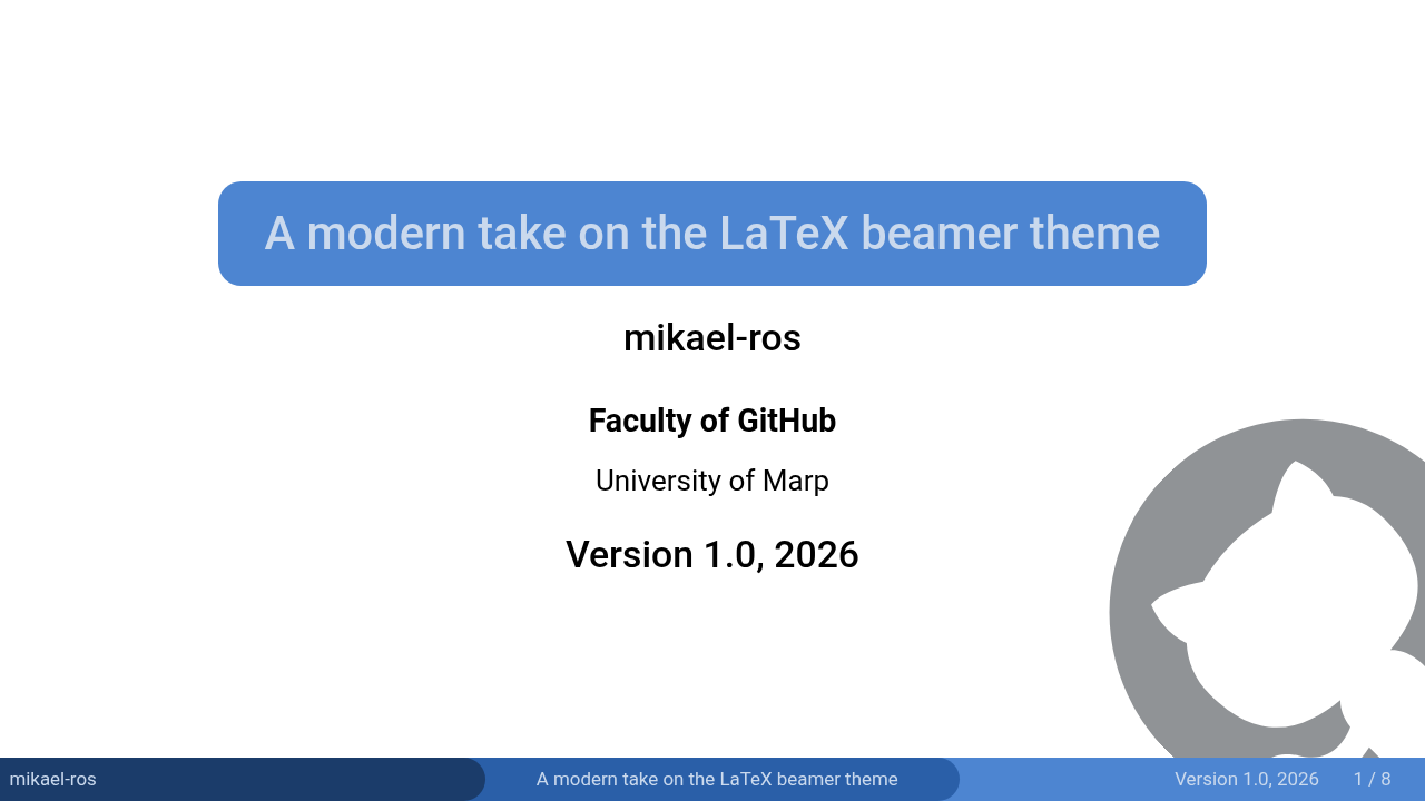 The first page of the theme